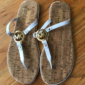 Michael Kors white jelly sandals flip flops